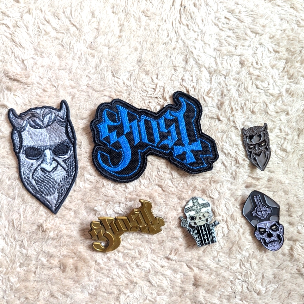 Ghost Band Pins + Patches Collection